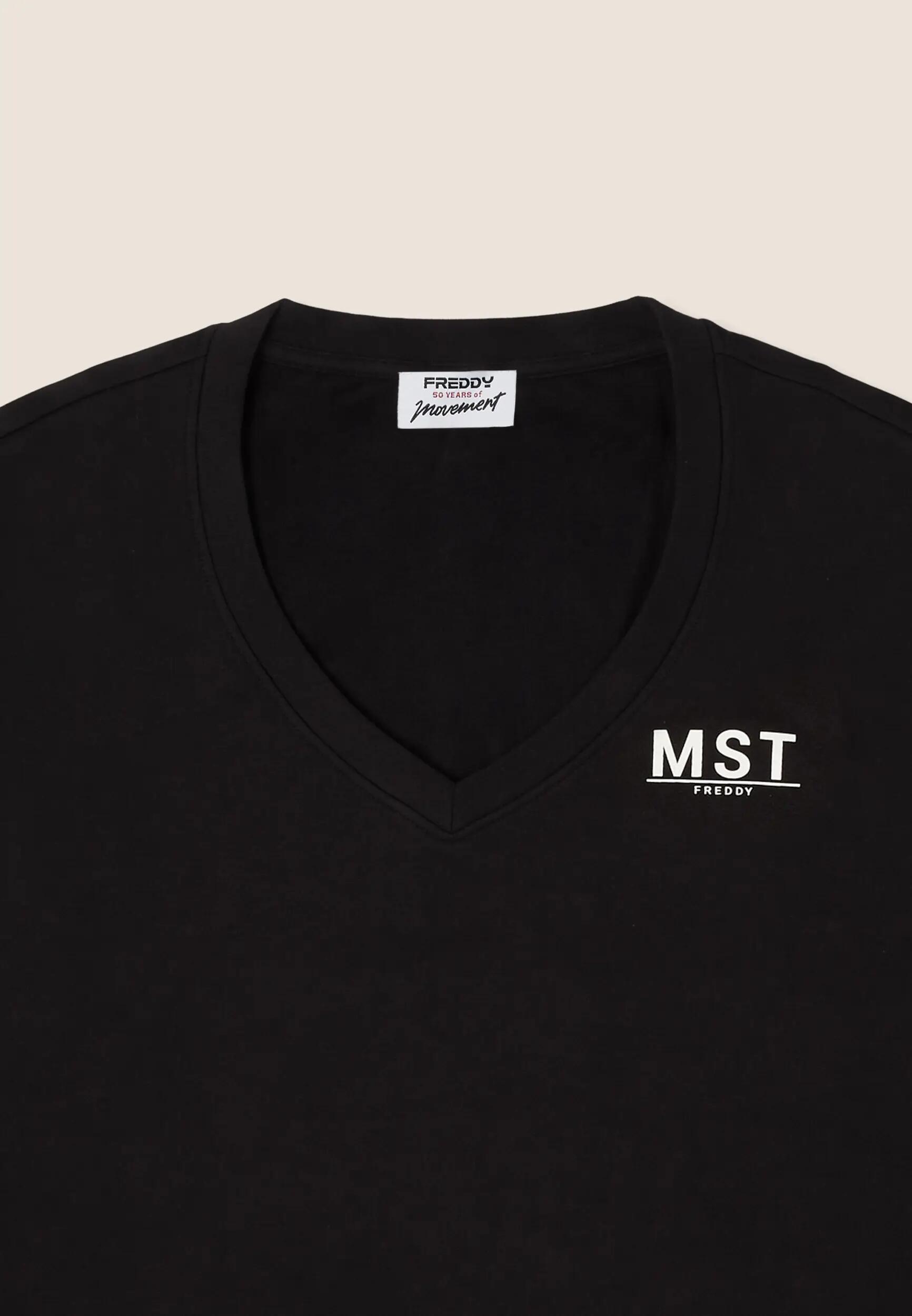 Sudadera básica de mujer, cropped, con cuello de pico y corte cómodo 3/3