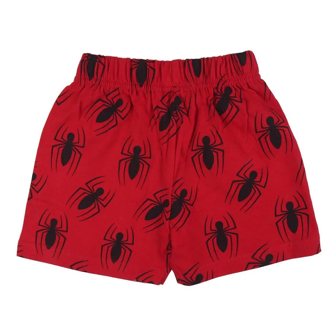 Pyjama Court Enfant Spiderman Deux Pièces en Coton Gris 5/5