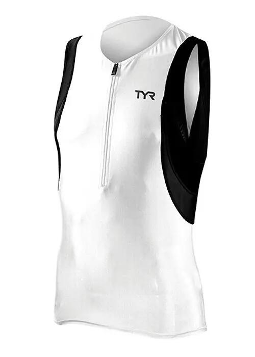 TYR Heren Competitor Collectie Singlet Wit/Zwart 2/4