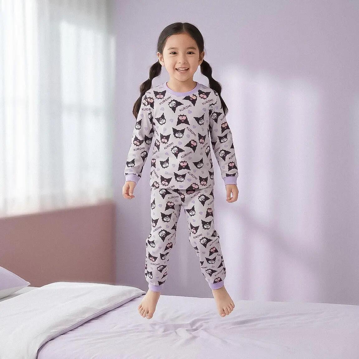 Pigiama Lungo Bambino Hello Kitty Due Pezzi in Poliestere Azzurro 6/6