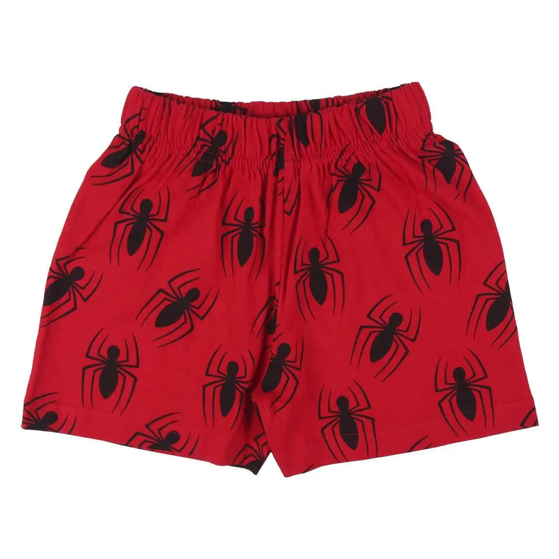 Pyjama Court Enfant Spiderman Deux Pièces en Coton Gris 4/5