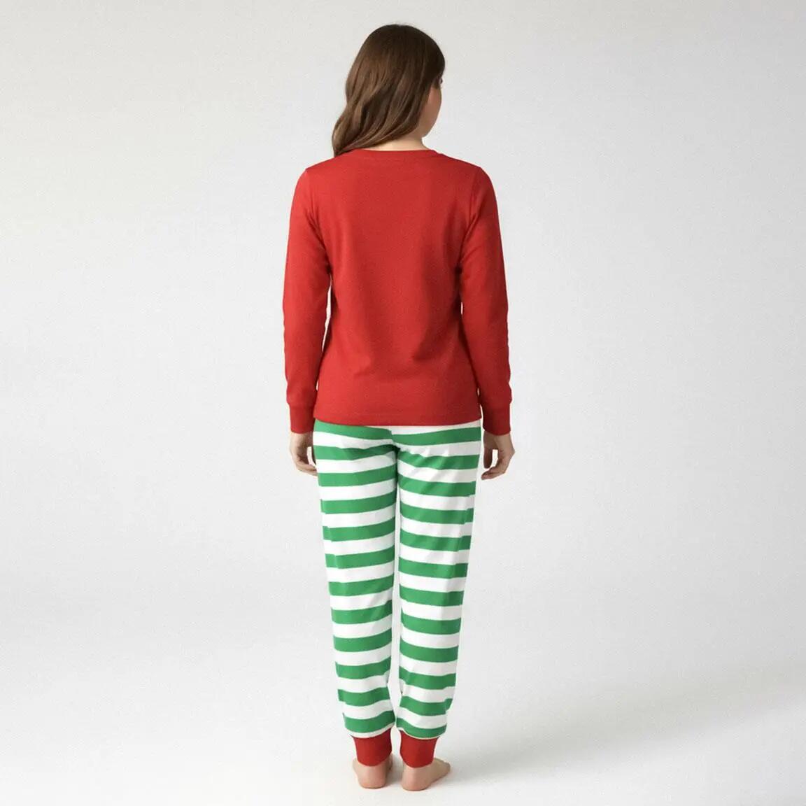 Pyjama Lang Volwassenen The Elf Tweedelig van Katoen en Polyester Rood 6/6