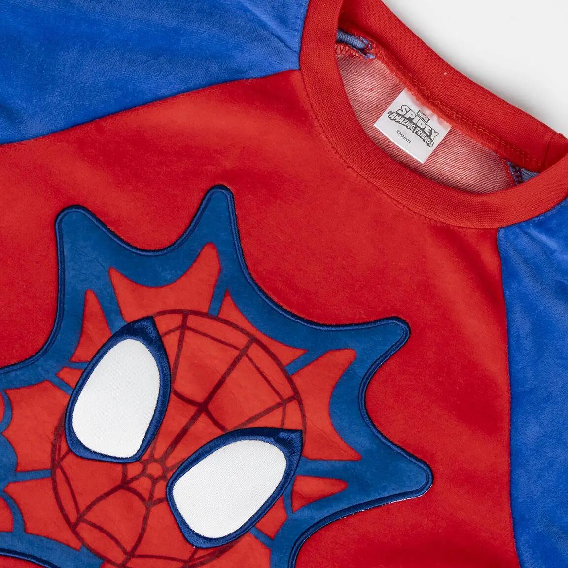 Pyjama Long Enfant Spidey Deux Pièces en Polyester Bleu 3/3