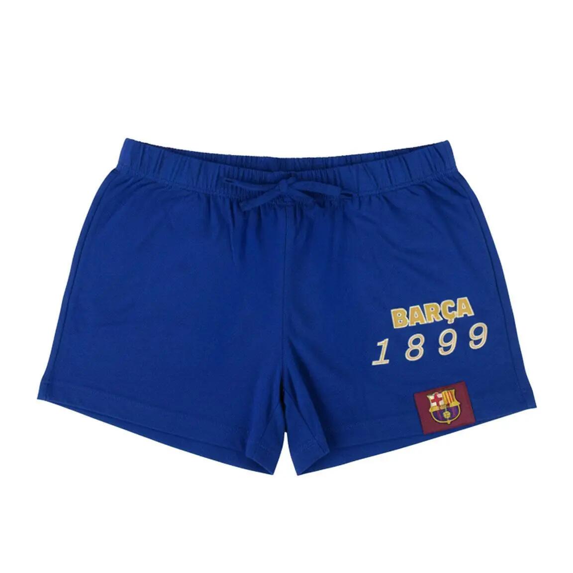 Pijama Corto Adulto FC Barcelona de Dos Piezas de Algodón Azul 5/6