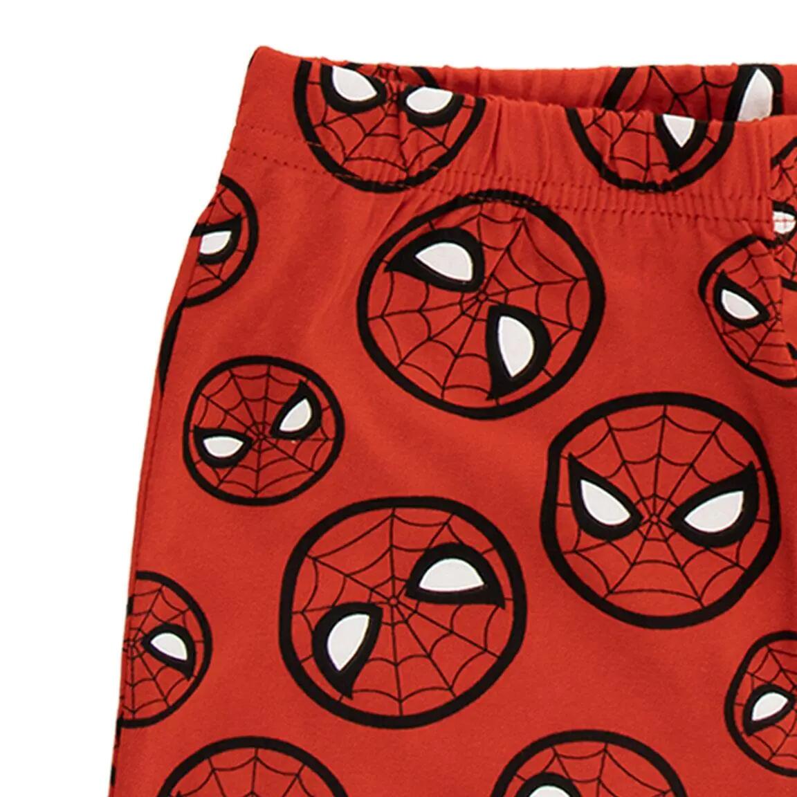 Pyjama Court Enfant Spiderman Deux Pièces en Coton Blanc 4/6