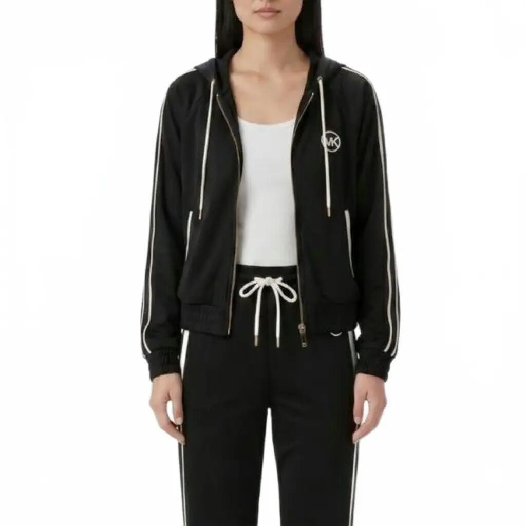 Giacca Michael Kors Modello Mr651x2k8n Cntrst Zip Frnt Trk Jkt Colore Nero 2/5
