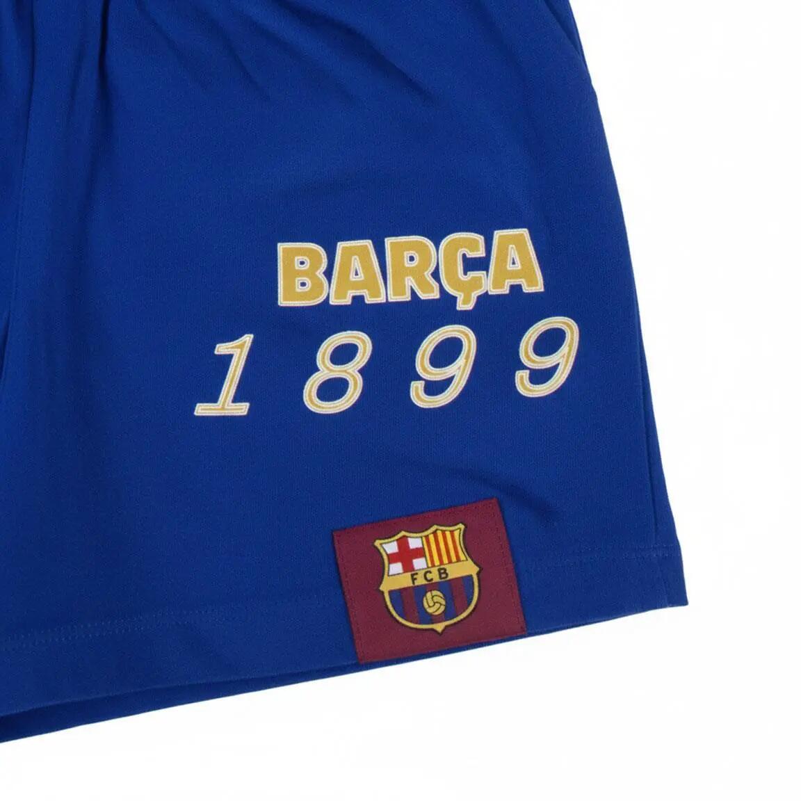 Pijama Corto Adulto FC Barcelona de Dos Piezas de Algodón Azul 4/6