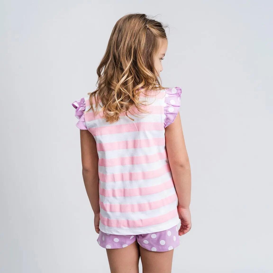 Pijama Corto Infantil Peppa Pig de Dos Piezas de Algodón Rosa 5/6