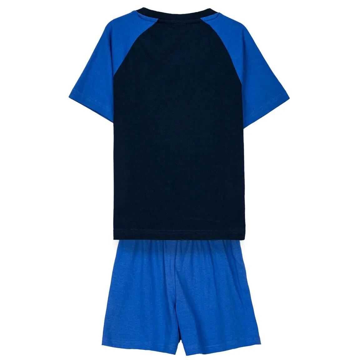 Pyjama Court Enfant Spiderman Deux Pièces en Coton et Polyester Bleu 2/5