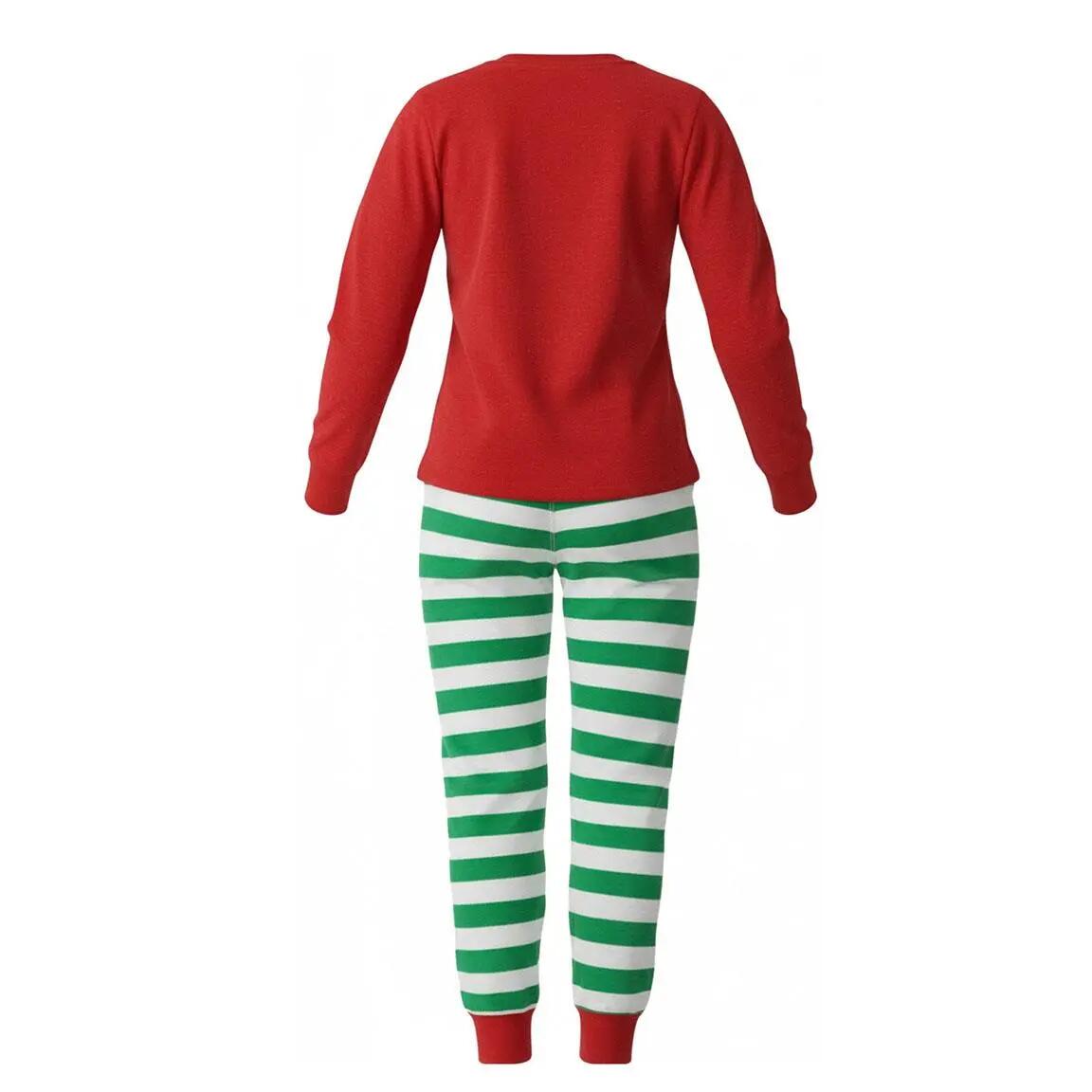 Pyjama Lang Volwassenen The Elf Tweedelig van Katoen en Polyester Rood 2/6