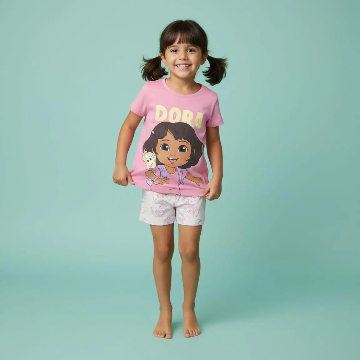 Pyjama Kort Kinder Dora La Exploradora Tweedelig van Katoen Roze 6/6