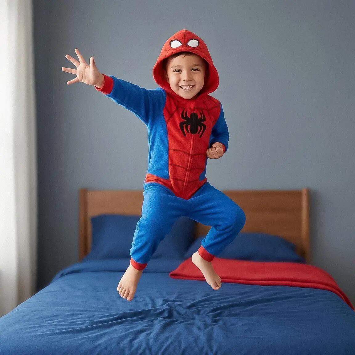 Pyjama Long Enfant Spidey Deux Pièces en Polyester Bleu 6/6