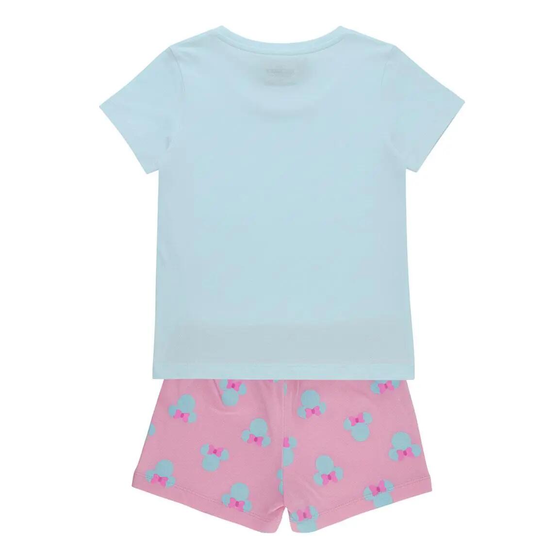 Pyjama Kort Kinder Minnie Tweedelig van Katoen Lichtblauw 2/5