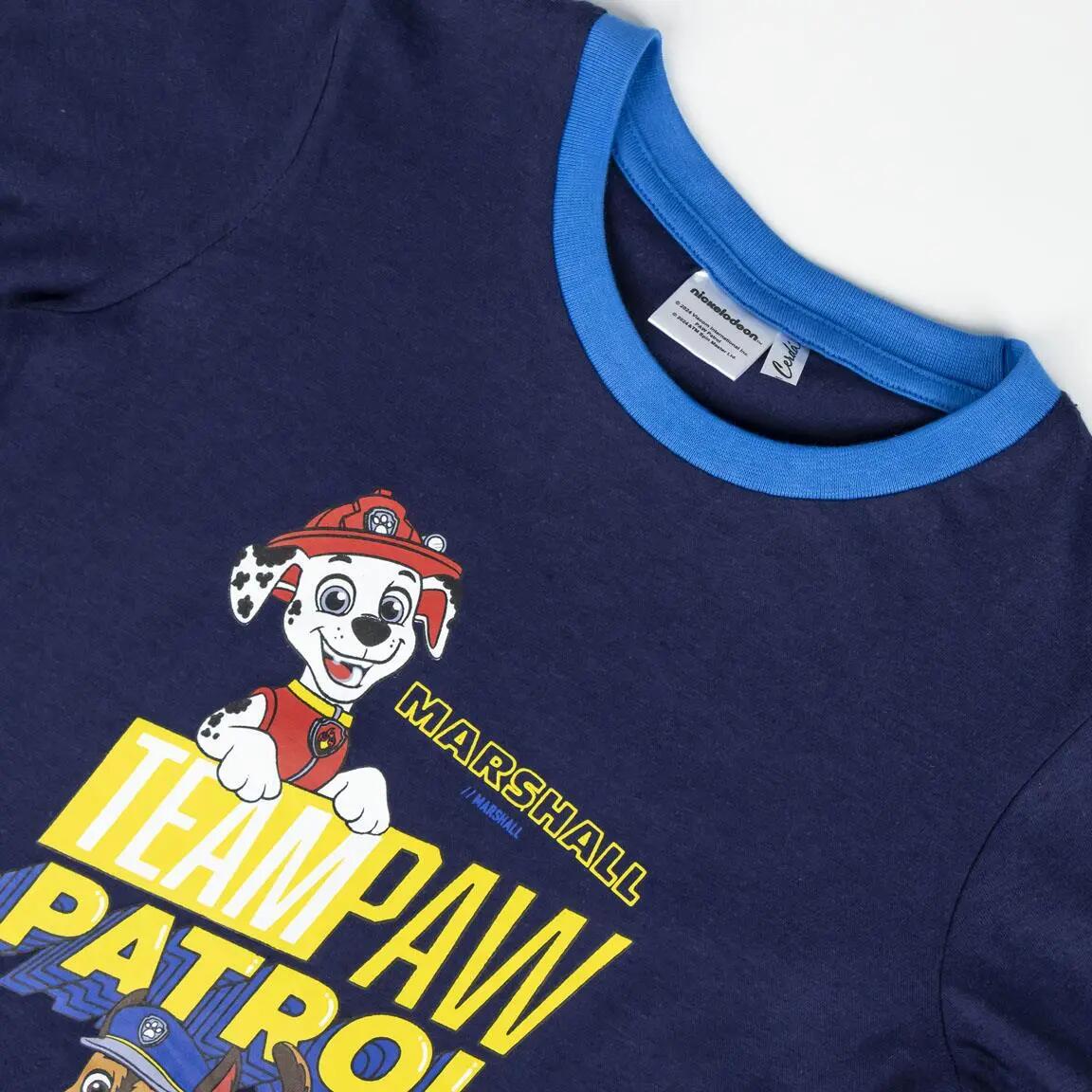 Pyjama Long Enfant Paw Patrol Deux Pièces en Coton Bleu 3/6