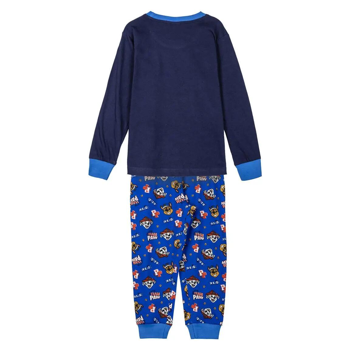 Pyjama Long Enfant Paw Patrol Deux Pièces en Coton Bleu 2/6