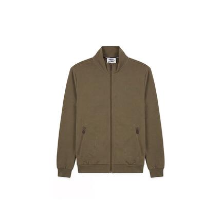 Sweat-shirt hommes en molleton brossé technique avec fermeture zippée et col mon