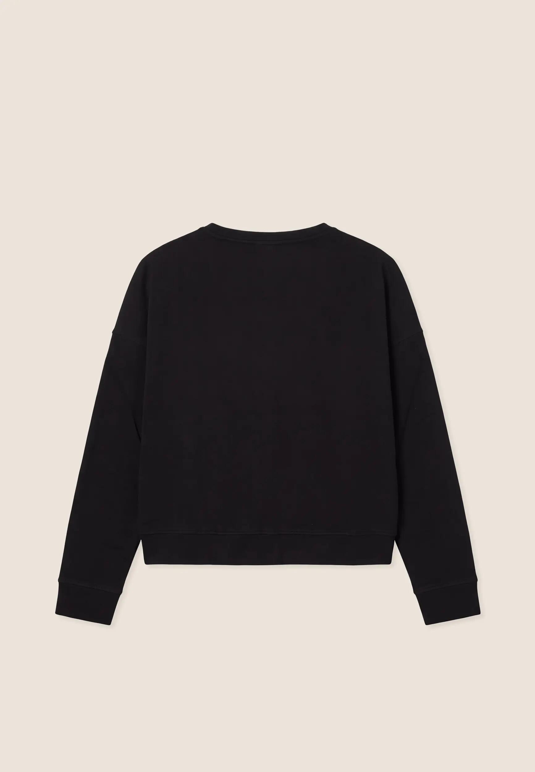 Sweat-shirt basique pour femmes, à col rond, coupe extra-large et courte 2/3