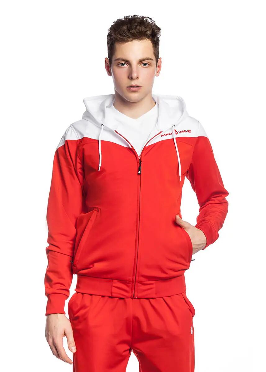 Mad Wave Veste de survêtement Pro - Blanc / Rouge 1/1