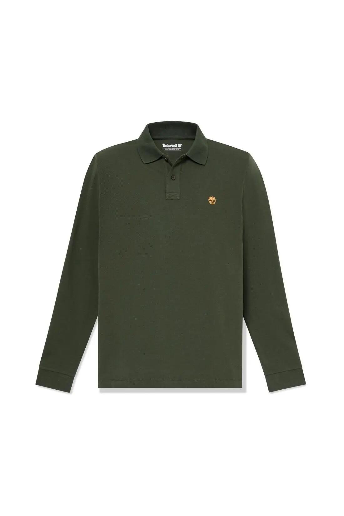 Polo - Sportswear - Hombre - Manga larga, corte regular - Verde 2/3