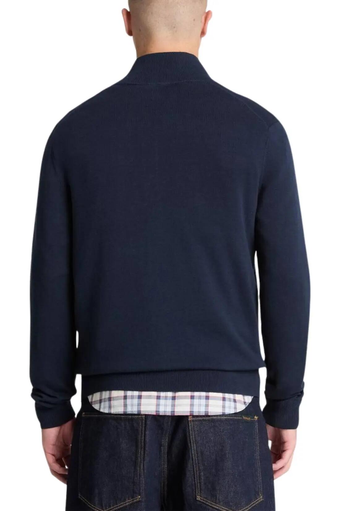 Sudadera - Sportswear - Hombre - Media cremallera - Azul marino 3/3