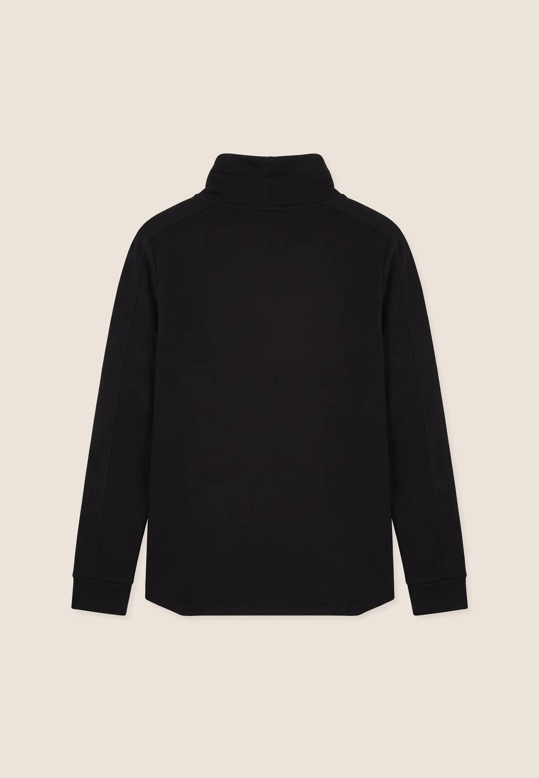 Sudadera de corte regular para mujer con cuello alto y bajo asimétrico 2/3