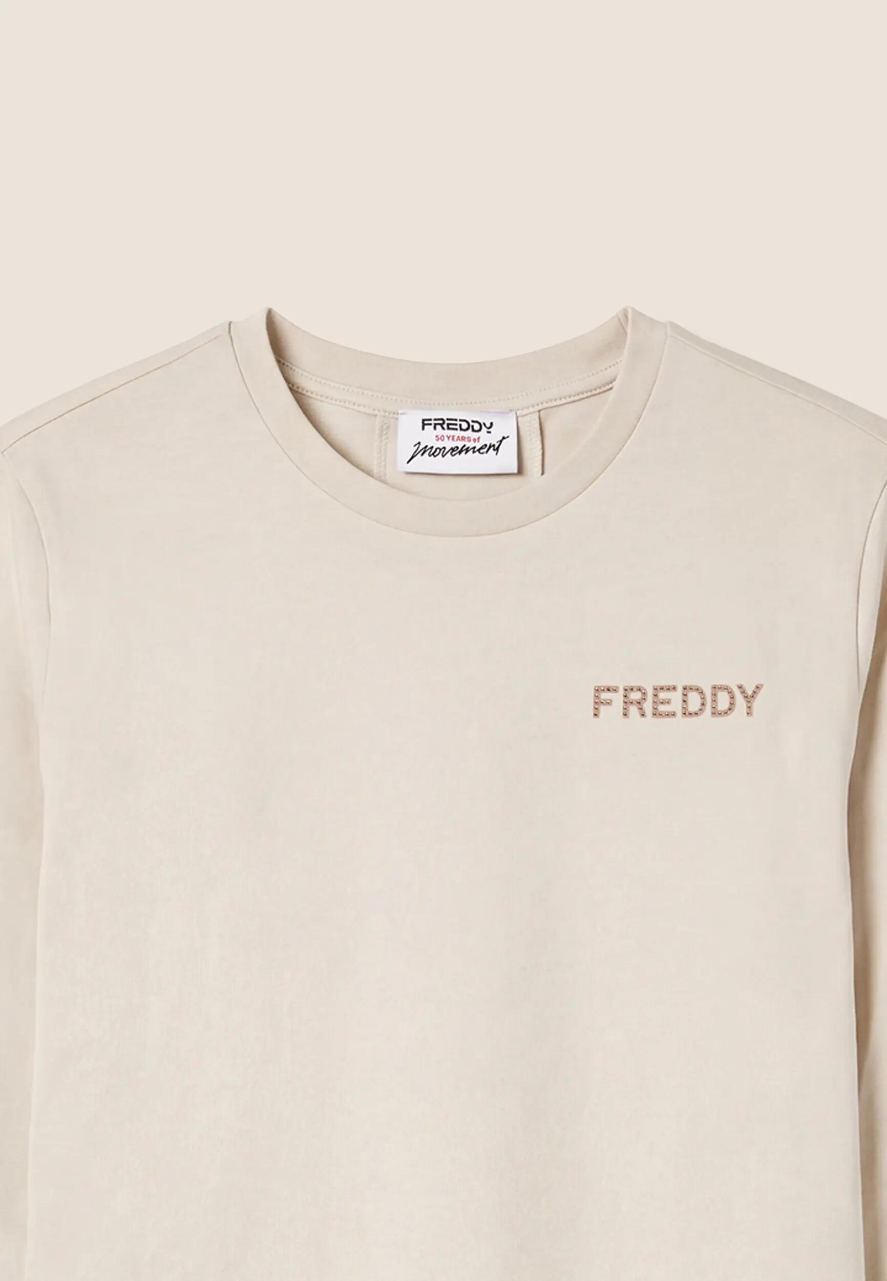 Sweat-shirt pour femmes à col rond avec fente au dos 3/3