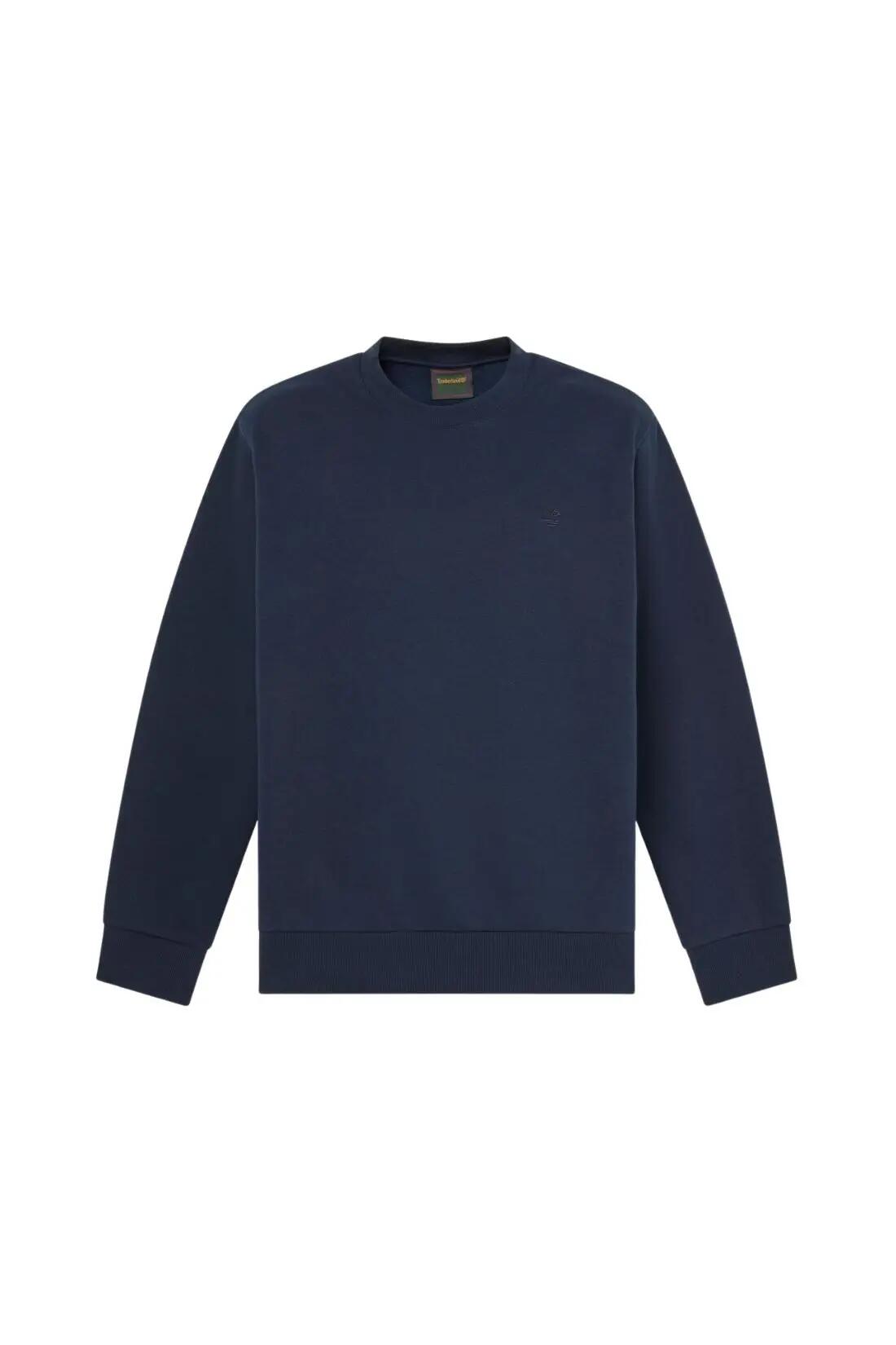 Sweatshirt - Homme - Coupe regular, Col rond, Logo brodé - Bleu 2/3