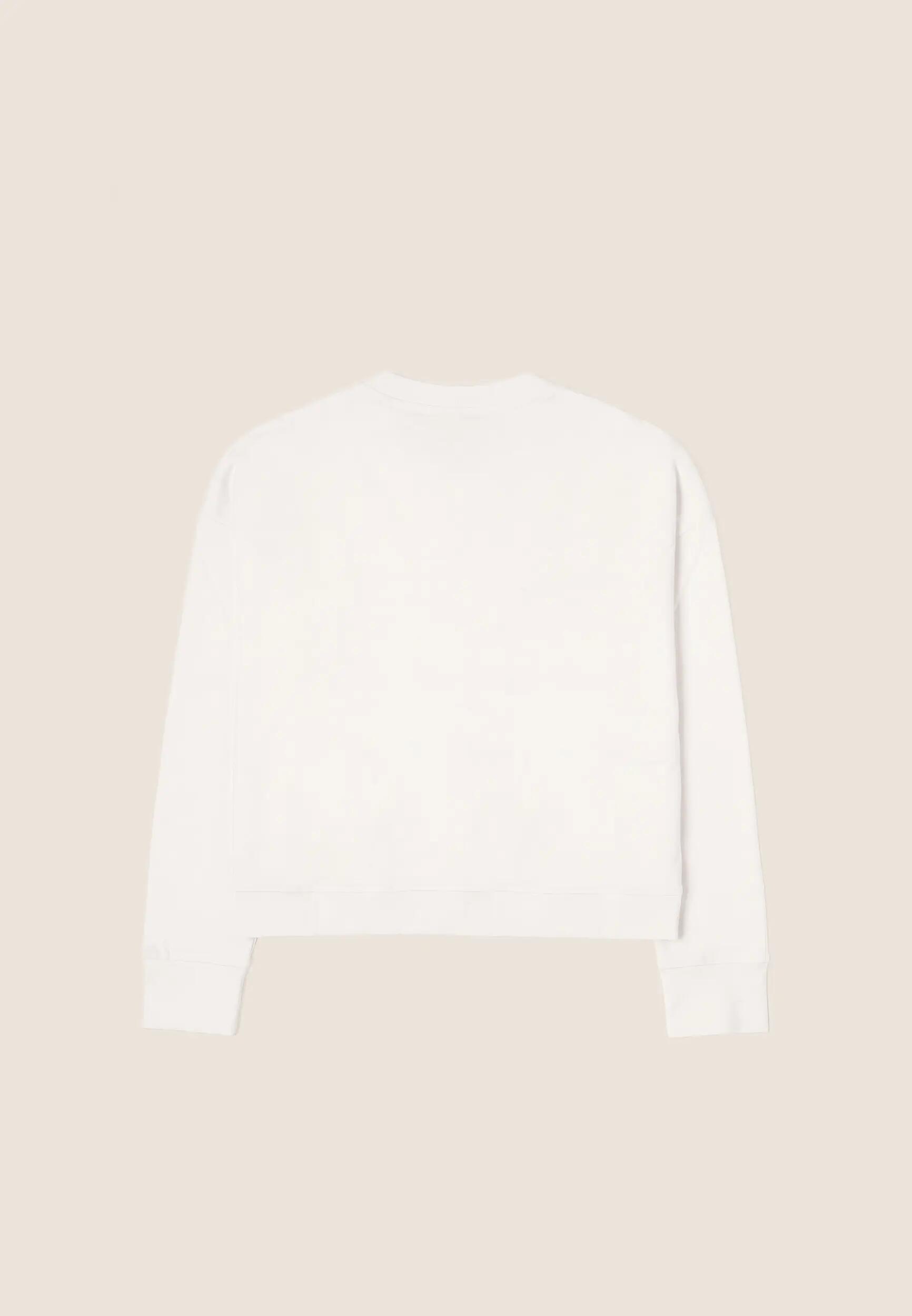 Felpa donna scollo a V comfort cropped basic 2/3