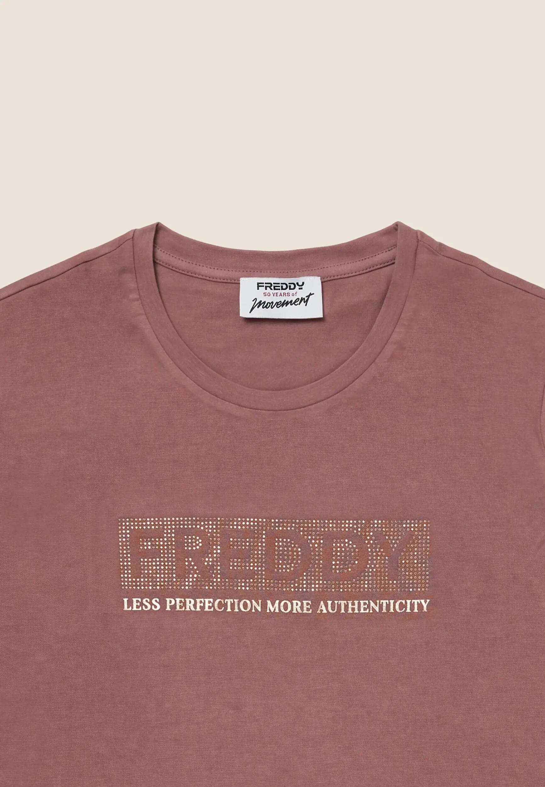 T-shirt à manches longues pour femmes avec logo orné de clous 3/3