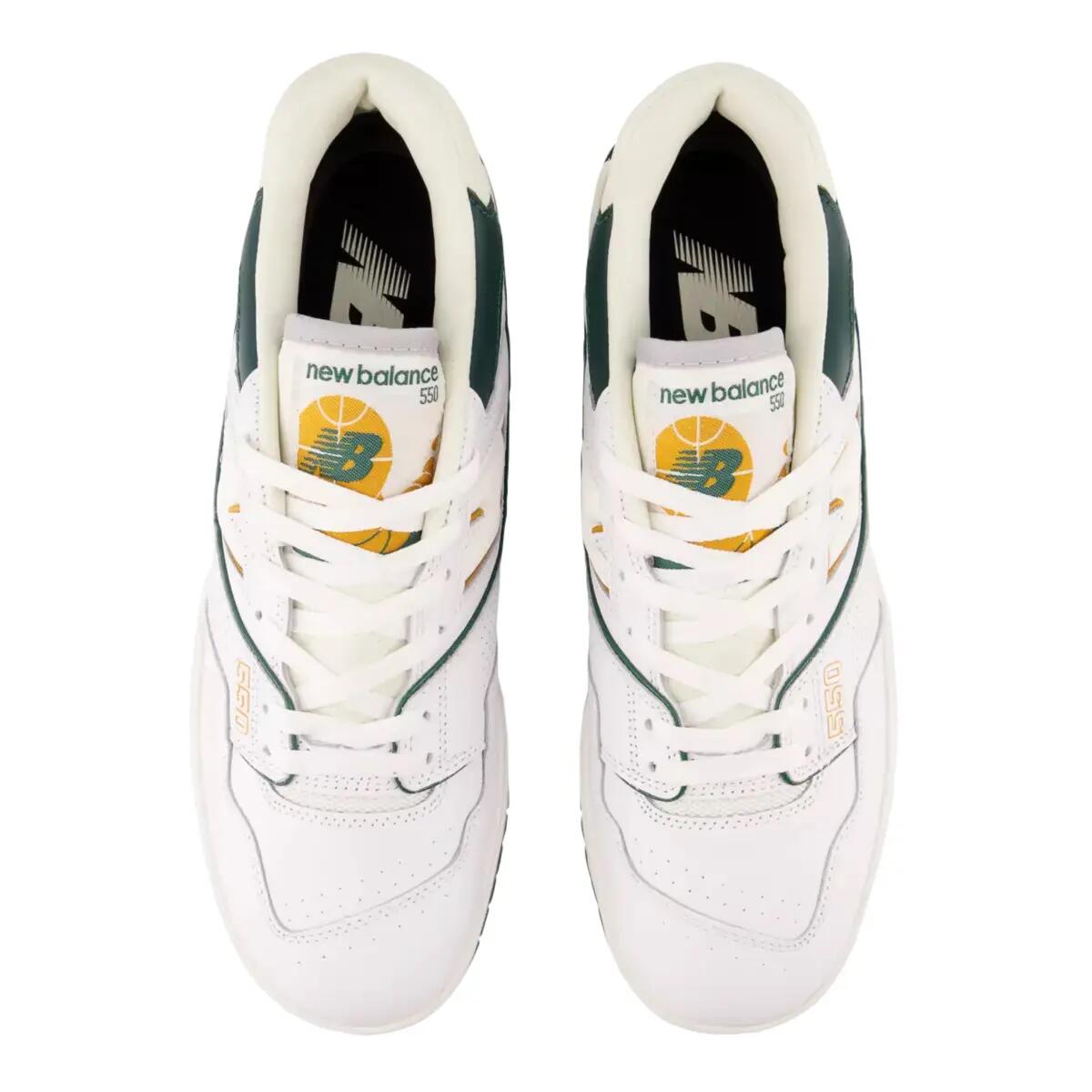 New Balance 550 White Nightwatch Green 3/6