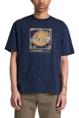 T-shirt - casual - heren - regular fit, ronde hals, logo print - army green