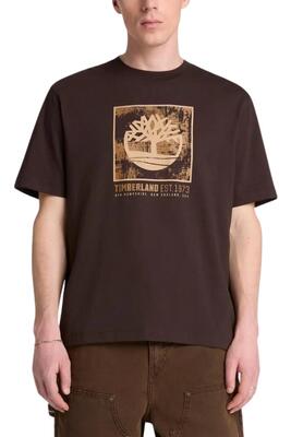 T-shirt - casual - heren - regular fit, ronde hals, logo print - army green