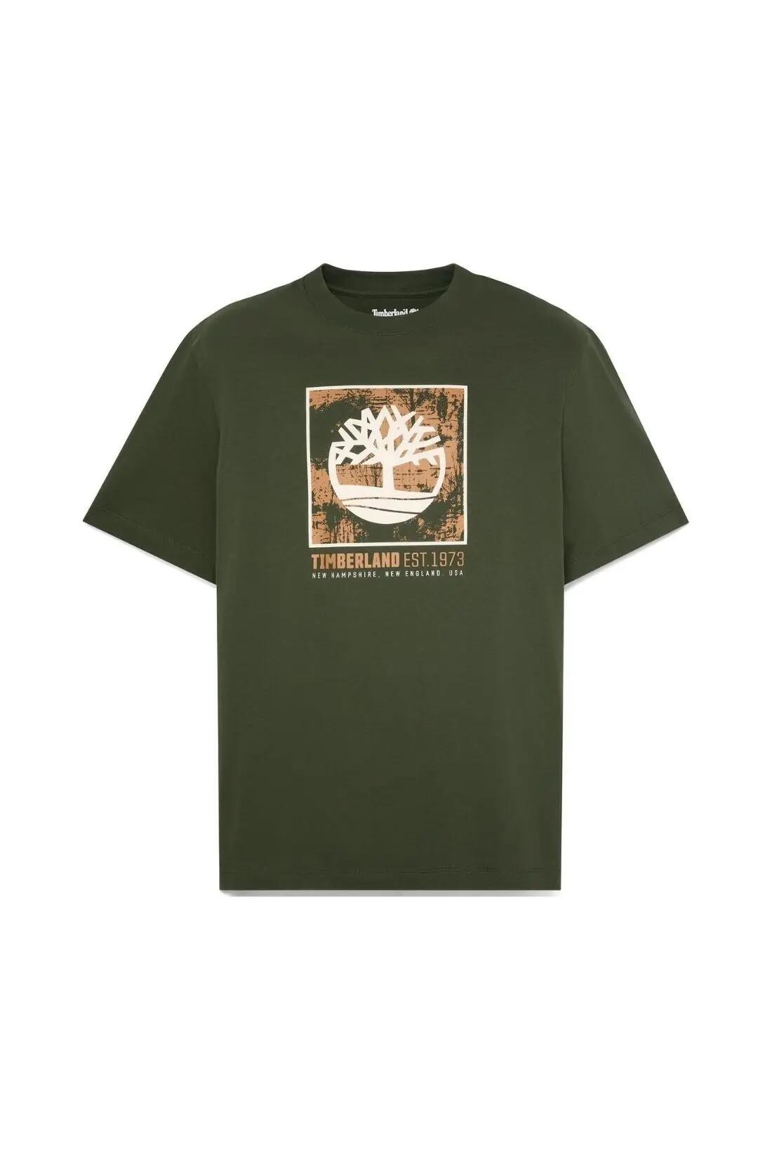 T-shirt - Heren - Regular, ronde hals, korte mouwen - Khaki 2/3