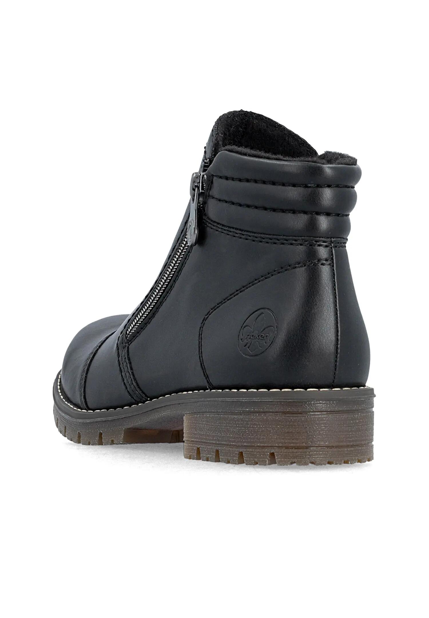 Rieker Damen Kurzstiefel 79550-00 Stiefel Schuhe Kunstleder Schwarz 3/5