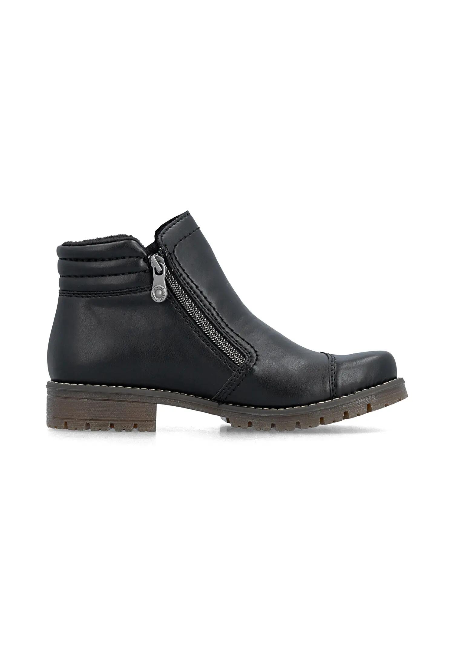 Rieker Damen Kurzstiefel 79550-00 Stiefel Schuhe Kunstleder Schwarz 2/5