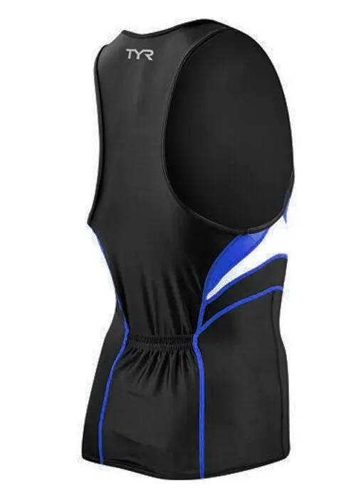 TYR Competitor Herren Triathlon Tank Schwarz/Weiß/Blau 4/4