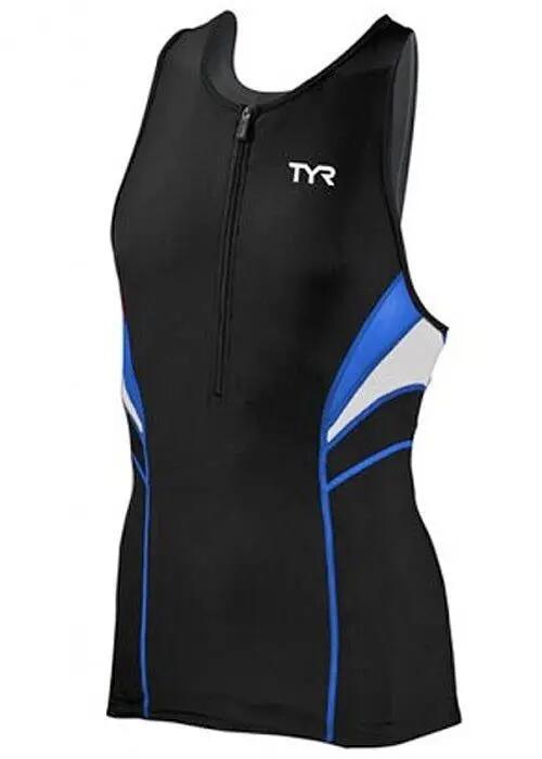 TYR Competitor Herren Triathlon Tank Schwarz/Weiß/Blau 2/4