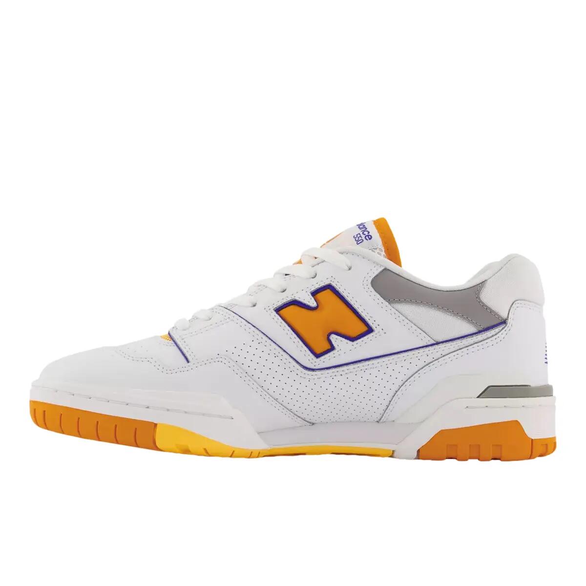 New Balance 550 White Vibrant Orange 2/5