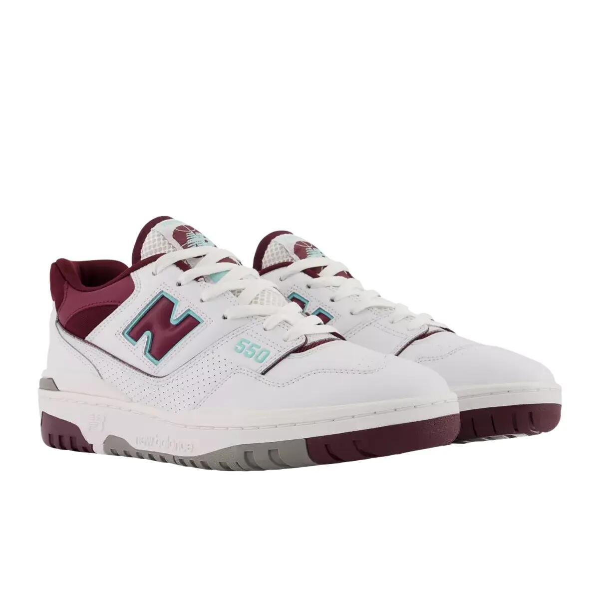 New Balance 550 Burgundy Cyan 3/5