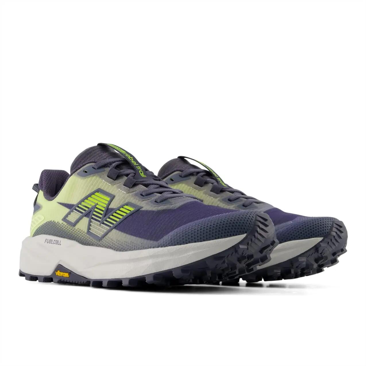 Chaussures - Trail - Homme - FuelCell REBEL TRAIL - Gris/Vert 3/4