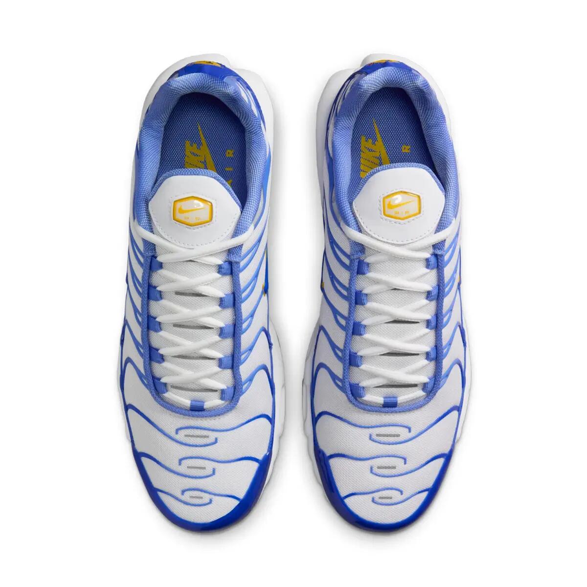 Nike Air Max Plus White Lyon Blue Varsity Maize 4/8