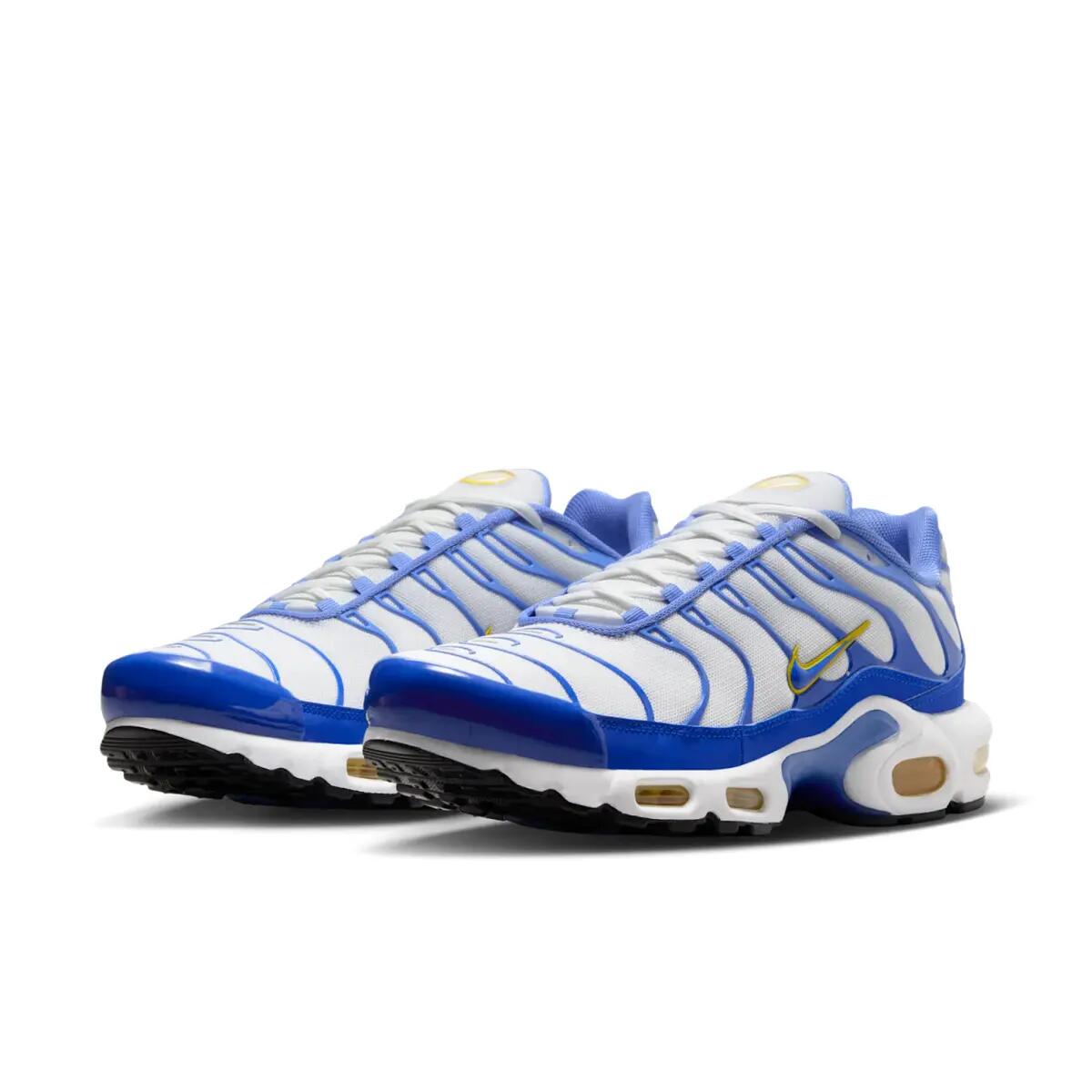 Nike Air Max Plus White Lyon Blue Varsity Maize 3/8