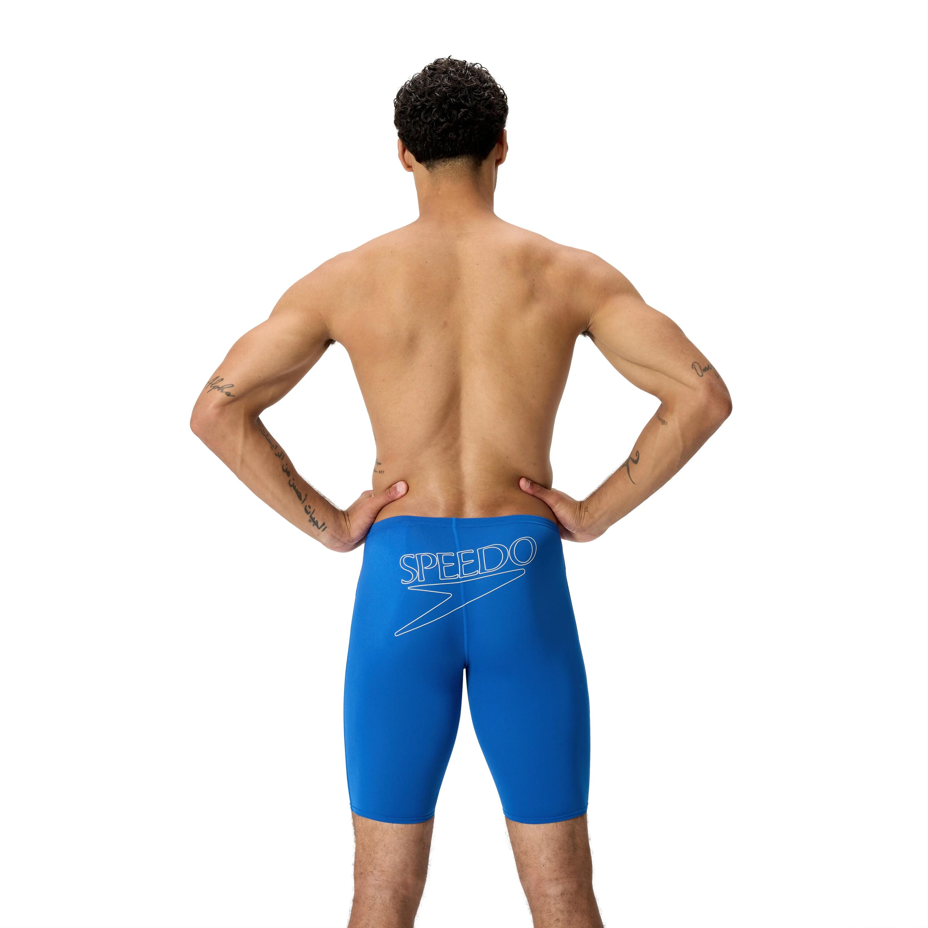 Costume da bagno Speedo Endurance+ Logo Jammer da uomo - Blu - Taglia 32 3/5