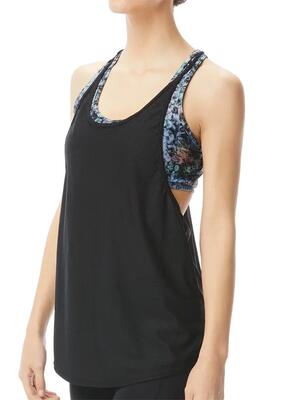 Tyr dames botanic madison 2 in 1 tank - zwart/multi