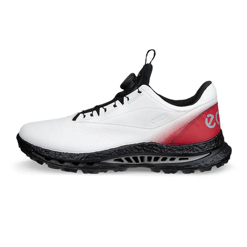 ECCO Biom C5 BOA para homem, sapatos de golfe para homem, branco/chili 1/1