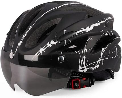 Casque de Vélo pour, Casque Trottinette Électrique Adulte avec Visière Magnétiqu