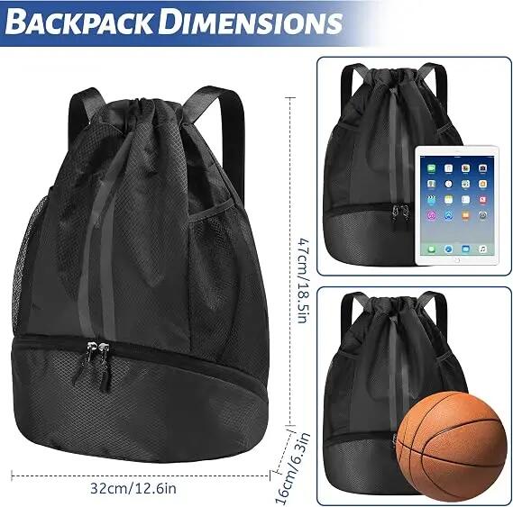 Sac à dos de sport avec compartiment séparé pour chaussures et fermeture à cordo 2/7