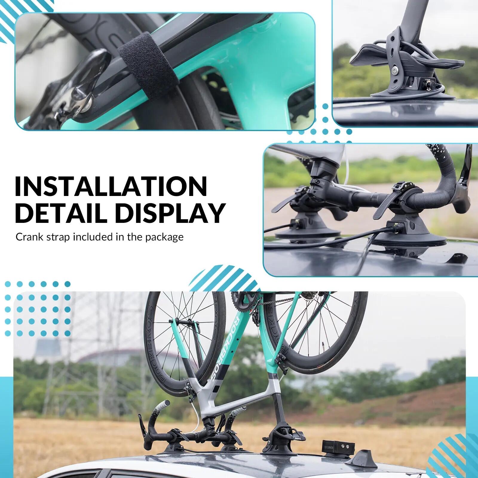 ROCKBROS Porte-vélo de toit pour voiture 8/9