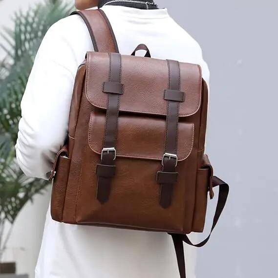 Sac à dos imperméable en PU pour ordinateur portable 15,6 pouces – Idéal pour le 2/6