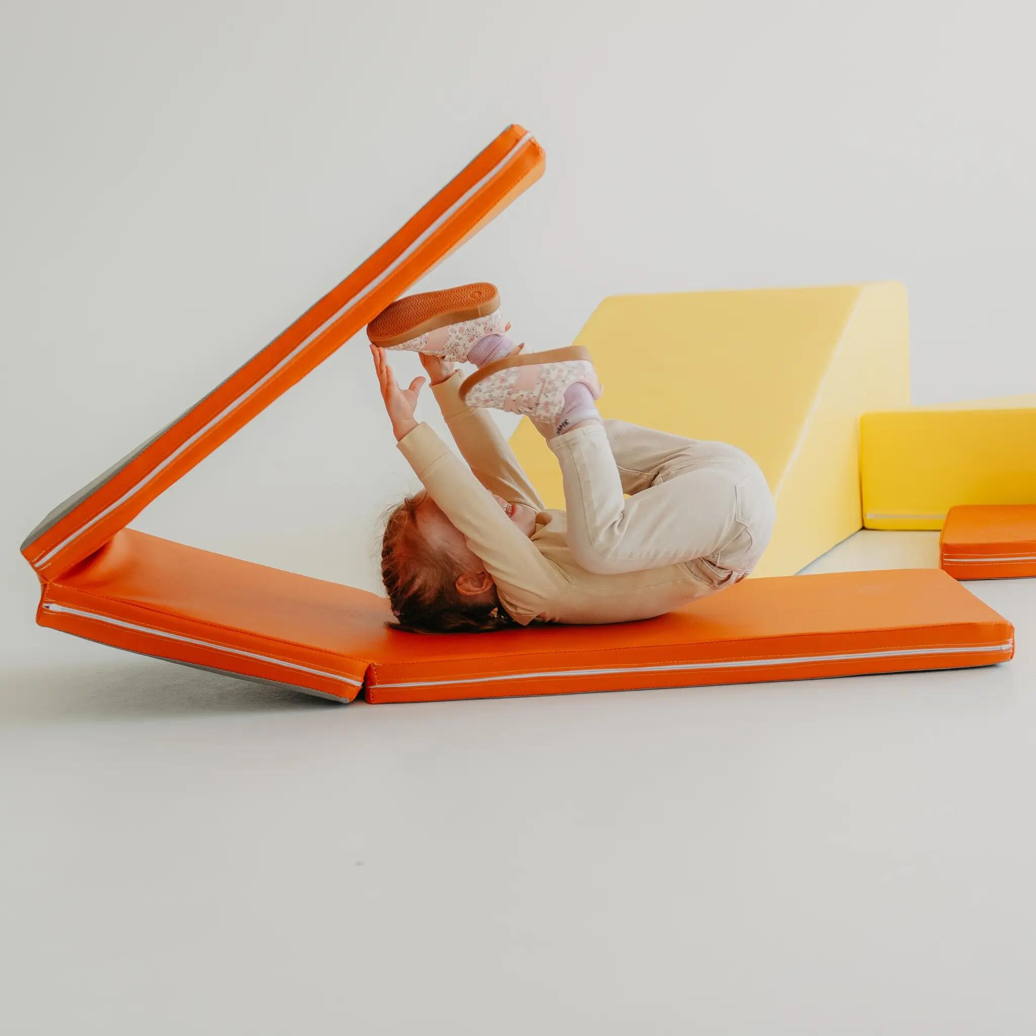 Tapis de motricité pliable pour enfants, KUBO MATO orange 3/11
